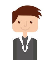 businessman avatar line icon vector illustration design