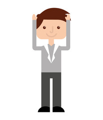 businessman avatar line icon vector illustration design
