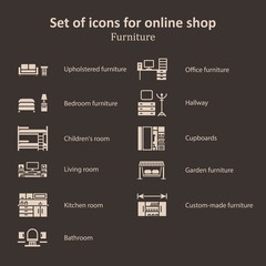 a set of pictures of different furniture sections Online Store
