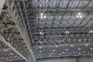 latticed ceiling of exhibition hall