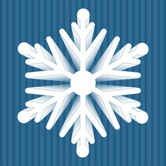 Big white 3d snowflake