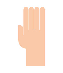 hand human flat line icon vector illustration design