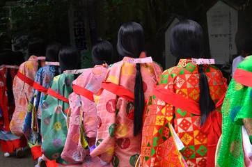 Fotobehang 斎宮行列　京都  parade of holy princess , Kyoto Japan © airpebble