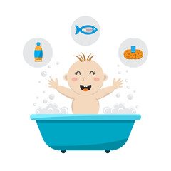 Baby bathing bath