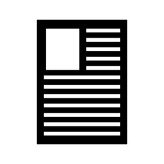 paper document flat line icon vector illustration design