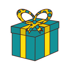 giftbox birthday present isolated icon vector illustration design