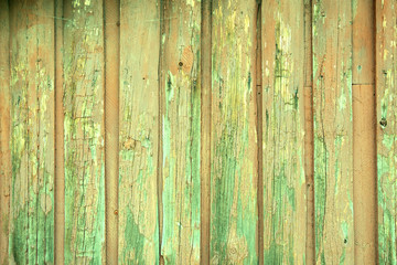 Yellow painted wood planks as background or texture. Close-up