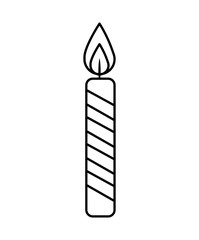 candle flame birthday isolated icon vector illustration design