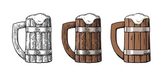 Wooden mug set.