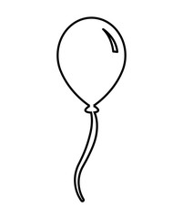balloon air birthday isolated icon vector illustration design