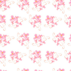 Obraz na płótnie Canvas Seamless pattern.Abstract pink flowers for natural fabrics of linen.Vector illustration.