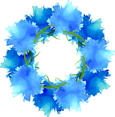 Hand painted watercolor wreath made in vector.