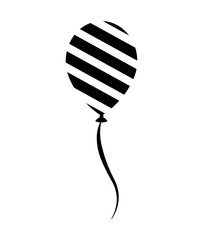 balloon air birthday isolated icon vector illustration design