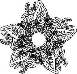 Decorative floral wreath