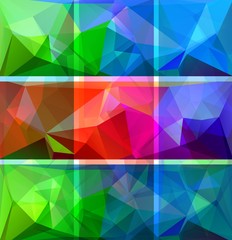 Abstract polygonal backgrounds, vector set