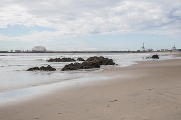 praia de Matosinhos, Porto, Portugal, in summer end day