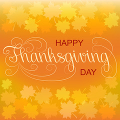 Thanksgiving greeting card with 
