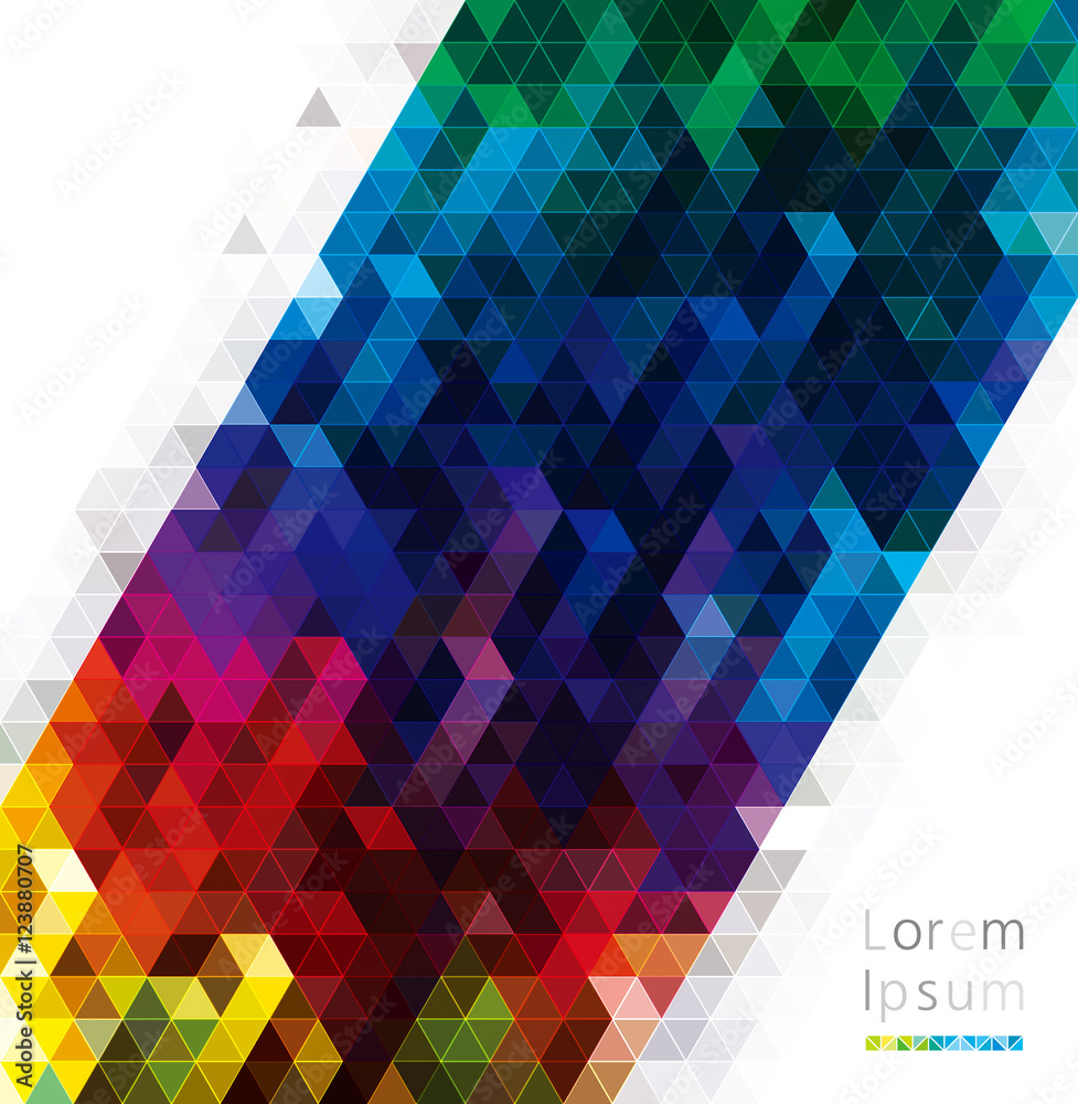 Poster abstract geometric shape colorful modern background.