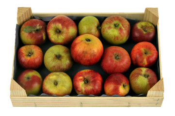 Cageot de pommes vu de dessus