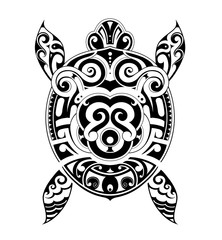 Fototapeta premium Turtle tattoo shape