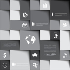 infographic template with squares