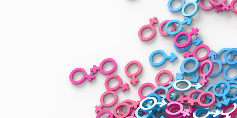 Male and female 3d infinite signs