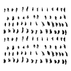 Vector collection ink hand drawn hatch texture, lines, points, hatching, strokes and abstract graphic design elements