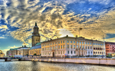 Gothenburg city hall and the German Church - Sweden - obrazy, fototapety, plakaty