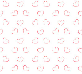 Seamless pattern with hearts.Vector illustration