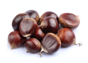 Chestnut isolated on white