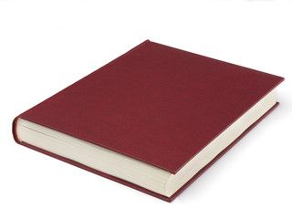 Libro rojo sobre fondo blanco