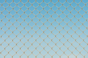 Fototapeta premium Metal wire fence protection chainlink background