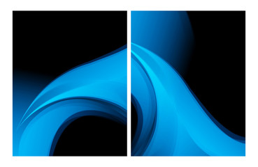 Vector wavy backgrounds collection. Vertical elements for designs. Templates for brochures, annual reports and magazines. Eps10