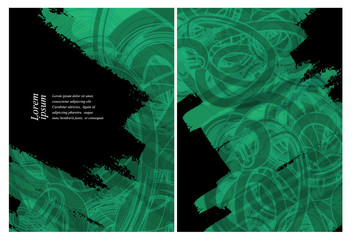 Grungy vector backgrounds set. Templates for brochures, annual reports, magazines. Eps10