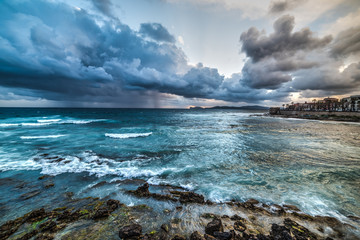 dramatic sky over Alghero