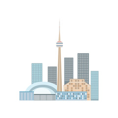 Toronto Skyline View As A National Canadian Culture Symbol - obrazy, fototapety, plakaty