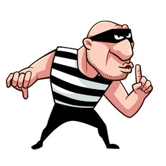 Thief give a quiet signal