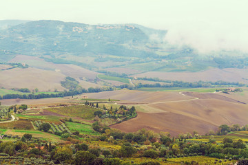 Val d'Orcia in vintage tone