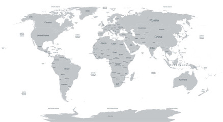 Fototapeta na wymiar political world map