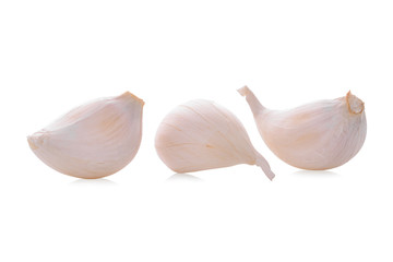 Garlic isolated on white