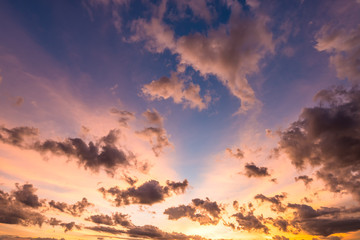 colorful sky at sunset background