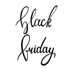 Black Friday. Hand written lettering for Black Friday sale. Modern caligraphy