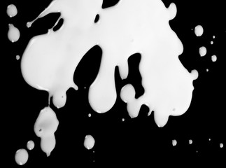 Blots from milk on black