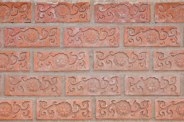 Background of old vintage brick wall for texture
