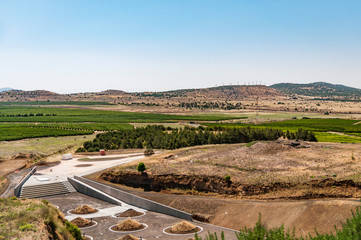 panoramic view of golan heights, israel