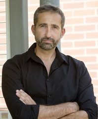 portrait of handsome man in black shirt