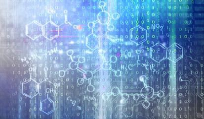 Test tubes over periodic table of elements.