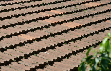 Background of the tiled roof