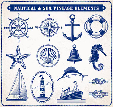 Nautical and Sea Vintage Illustration