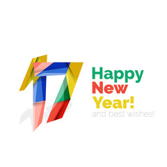 2017 Christmas and New Year Geometric Banner